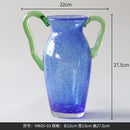 Axyaa Glass Vase Ornament Artistic Flower Vessels - Decorative Hydroponic Flower Arrangement