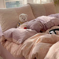 Axyaa Princess Lace Bed 4-Piece Set with Floral Cloud Design