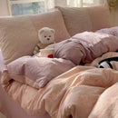 Axyaa Princess Lace Bed 4-Piece Set with Floral Cloud Design