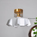 Axyaa Milky Glass LED Ceiling Lamp Modern Indoor Lighting for Living Room