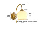 Axyaa Nordic LED Resin Flower Wall Lamps - Antique Brass Mirror Light for Home Decor