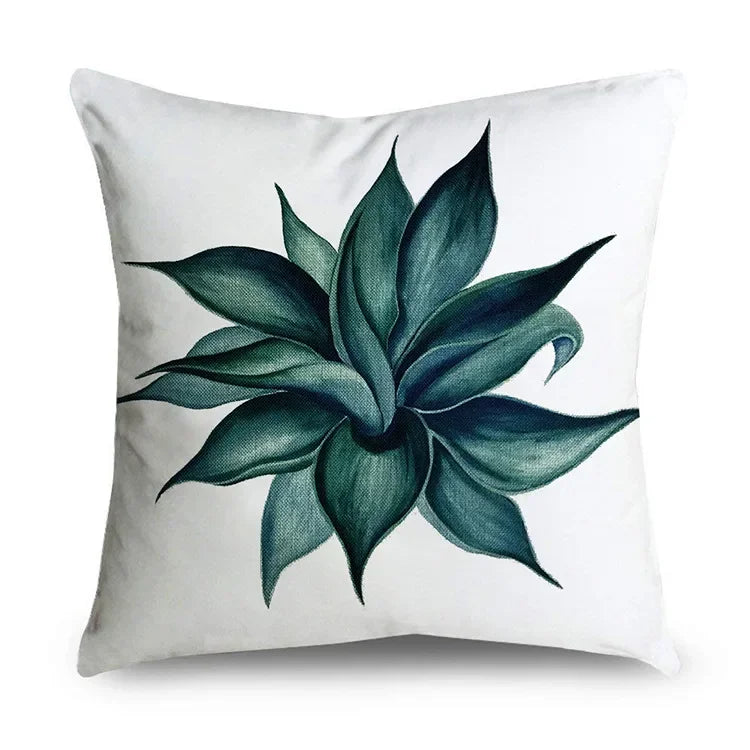 Axyaa Tropical Plant Leaves Pillowcase 45*45cm