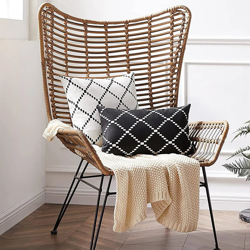 Velvet Geometric Cushion Cover for Sofa Nordic Decor by Axyaa