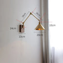 Axyaa Copper LED Wall Lamp with Pull Chain Switch, Nordic Design