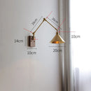 Axyaa Copper LED Wall Lamp with Pull Chain Switch for Bedroom and Bathroom