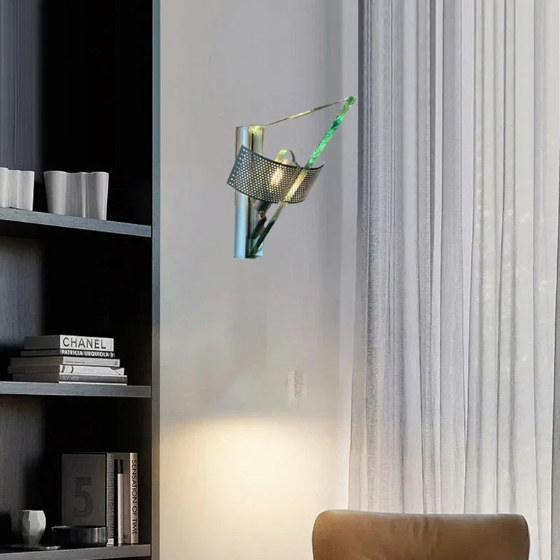 Axyaa Clear Glass Wall Lamp: Stylish E14 Bulb for Office, Hotel, Bedroom