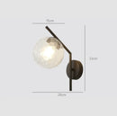 Axyaa Glass Sphere LED Wall Lamp Minimalist Bedroom Living Room Decor Lighting