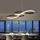 Axyaa Nordic Note LED Chandelier: Minimalist Dining Room Pendant Light & Cafe Bar Hanging Lamps