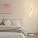 Axyaa White Iron LED Floor Lamp - Nordic Modern Minimalist Sphere Moon Design