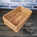 Axyaa Rattan Desktop Organizer: Eco-Friendly Storage Box for Kitchen, Cosmetics & More