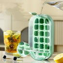 Axyaa Silicone Ice Mold with Lid: 18 Grid Food-grade Ice Storage Container