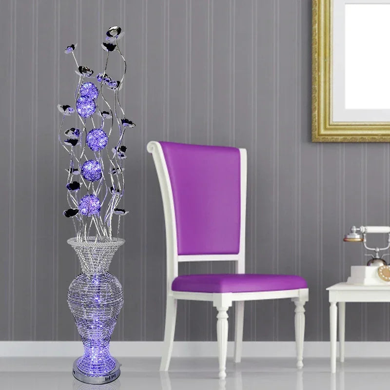 Axyaa Nordic LED Floor Lamp - Aluminum Wire Modern Decorative Standing Light