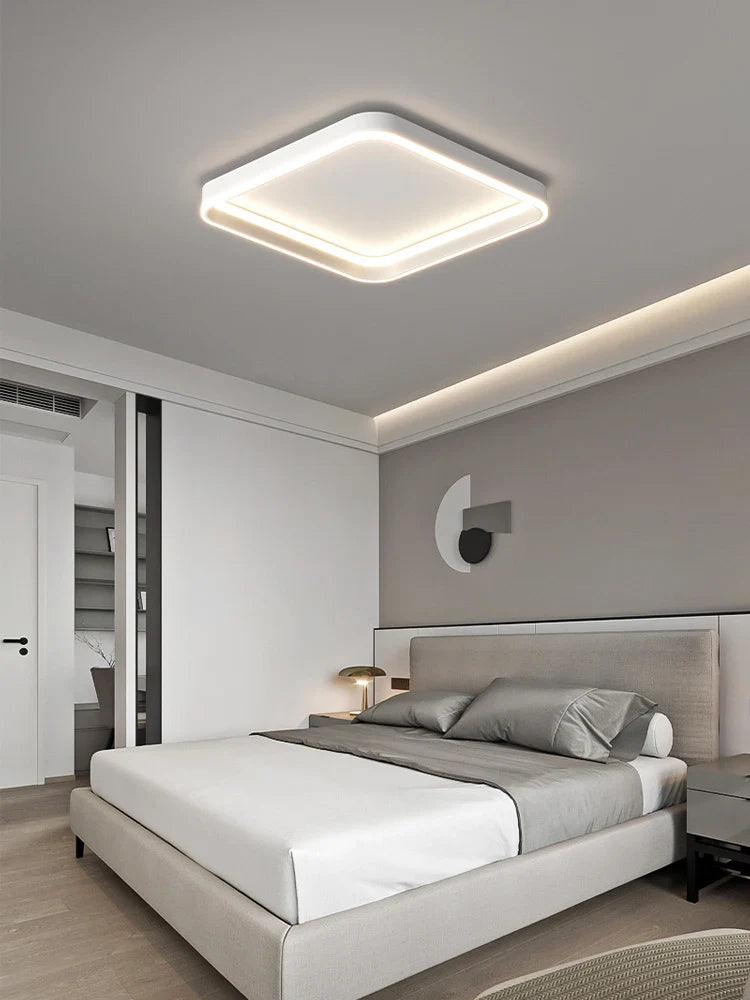 Axyaa Nordic LED Square Ceiling Lamp Modern Minimalist Master Bedroom Lighting