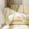 Axyaa Christmas Cable Knit Throw Blanket - Soft Cozy Sofa Decor - Gift-Quality Warmth