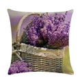 Purple Lavender Floral Pillowcase for Home Decor by Axyaa