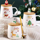 Axyaa Santa Claus Ceramic Mug Cup Set - Christmas Gift Cold Coffee Milk Drinkware