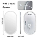 Axyaa Oval LED Bathroom Mirror Smart Dimmable 3 Colors Anti-Fog IP65 Large Mirror