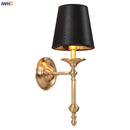 Axyaa Vintage Fabric Wall Lamp - Iron LED Wall Lights for Bedroom & Living Room