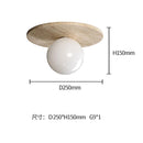 Axyaa Cream Yellow Stone Modern Small Ceiling Lamp