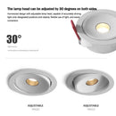 Axyaa Recessed LED COB Ceiling Downlight | Narrow Beam Angle Spotlight