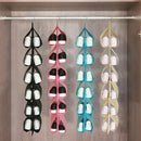 Axyaa 6-Layer Foldable Shoe Storage Hanging Bag for Closet Organization