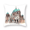 Axyaa World Buildings Printed Cushion Covers