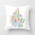 Axyaa Cactus Plants Pattern Cushion Cover Throw Pillow for Sofa Chairs