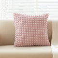 Axyaa Solid Color Elastic Puff Plaid Sofa Cushion Cover