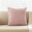 Axyaa Solid Color Elastic Puff Plaid Sofa Cushion Cover