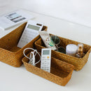Axyaa Seagrass Rattan Basket Wicker Storage Box Organizer Closet Cosmetic Container