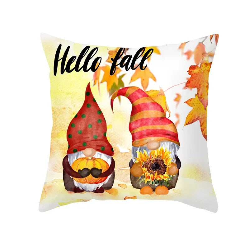 Maple Pumpkin Autumn Pillowcase Sofa Seat Cushion Cover by Axyaa