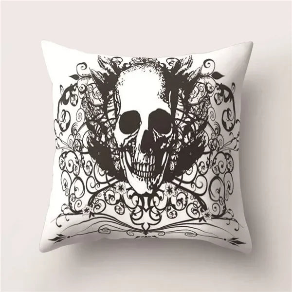 Skull Polyester Pillowcase 45X45CM Axyaa Home Decor Cushion Cover Square Sofa Decor