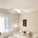 Axyaa White/Black Pleated Fabric Chandelier Glass Shades Pendant Lights