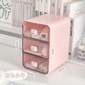 Axyaa Bunny Storage Box: Transparent Desk Organizer for Students & Office, Large Capacity