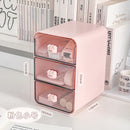 Axyaa Bunny Storage Box: Transparent Desk Organizer for Students & Office, Large Capacity