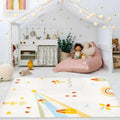 Axyaa Rainbow Cartoon Soft Carpet: Cute Bedroom & Living Room Decor Plush Mat