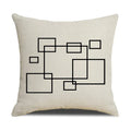 Axyaa Geometric Cotton Linen Cushion Cover - Decorative Sofa Throw Pillow Cover