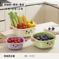 Axyaa 2-Layer Drain Basket Organizer - Large Capacity Multifunctional Fruit & Vegetable Holder