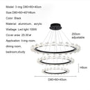 Axyaa Modern Minimalist Water Ripples LED Chandelier Ring Pendant Lights