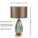 Nordic Style Glass Table Lamp by Axyaa - Elegant LED Light for Home Decor