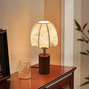 Axyaa Luxury Patterned Fabric Bedside Table Lamp