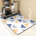 Axyaa Polygon Pattern Cup Mat Set - Absorbent Diatomaceous Earth Coasters