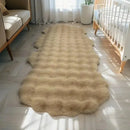 Axyaa Bubble Velvet Rabbit Fur Sofa Cushion Plush Chair Pad Bedroom Rug