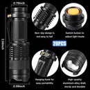Axya Mini Q5 LED Flashlight: Compact, Waterproof, 3 Modes Zoom Torch