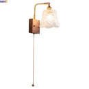 Axyaa Clear Glass LED Wall Light Fixture for Bedroom & Bathroom Lighting