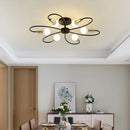 Axyaa Retro Industrial Chandelier LED Ceiling Lamp Wrought Iron Modern Fixture