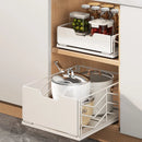 Axyaa Slide-Out Sink Storage Rack - Kitchen Organizer Tray for Bowls, Dishes, and Seasoning