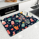 Axyaa Christmas Coffee Dry Mat - Absorbent & Anti-Slip Table Placemat