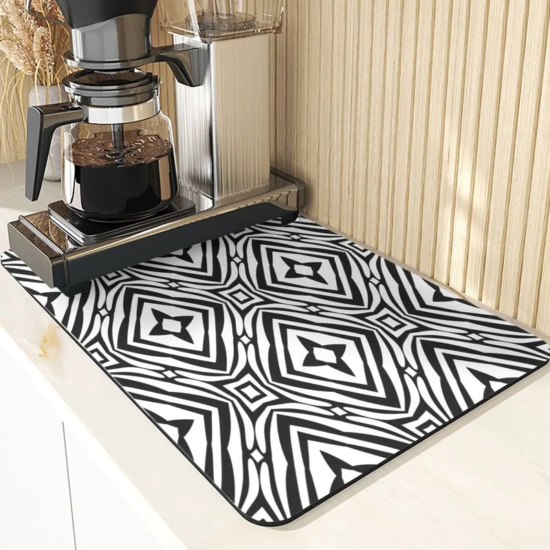 Axyaa Stripe Pattern Kitchen Drying Mat - Coasters, Placemat