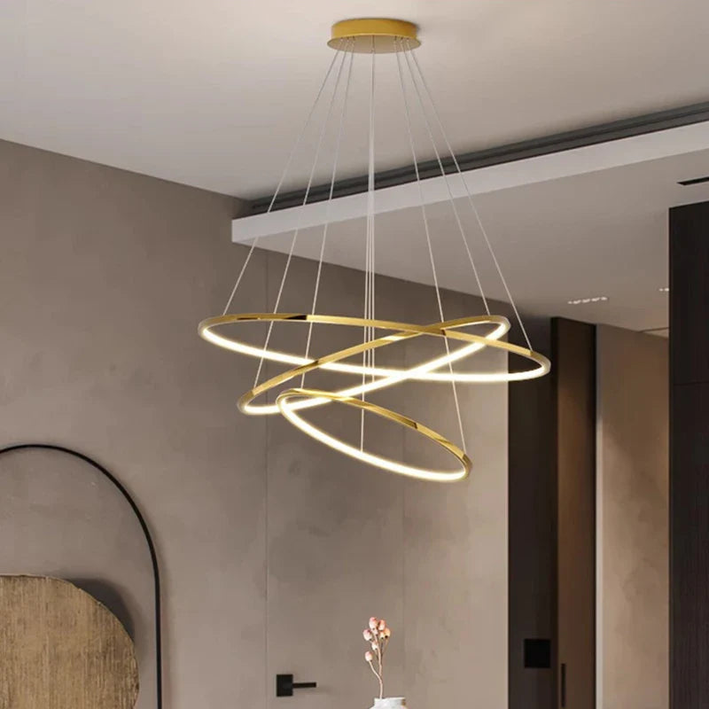 Axyaa Modern LED Pendant Chandeliers for Living Room and Dining Room